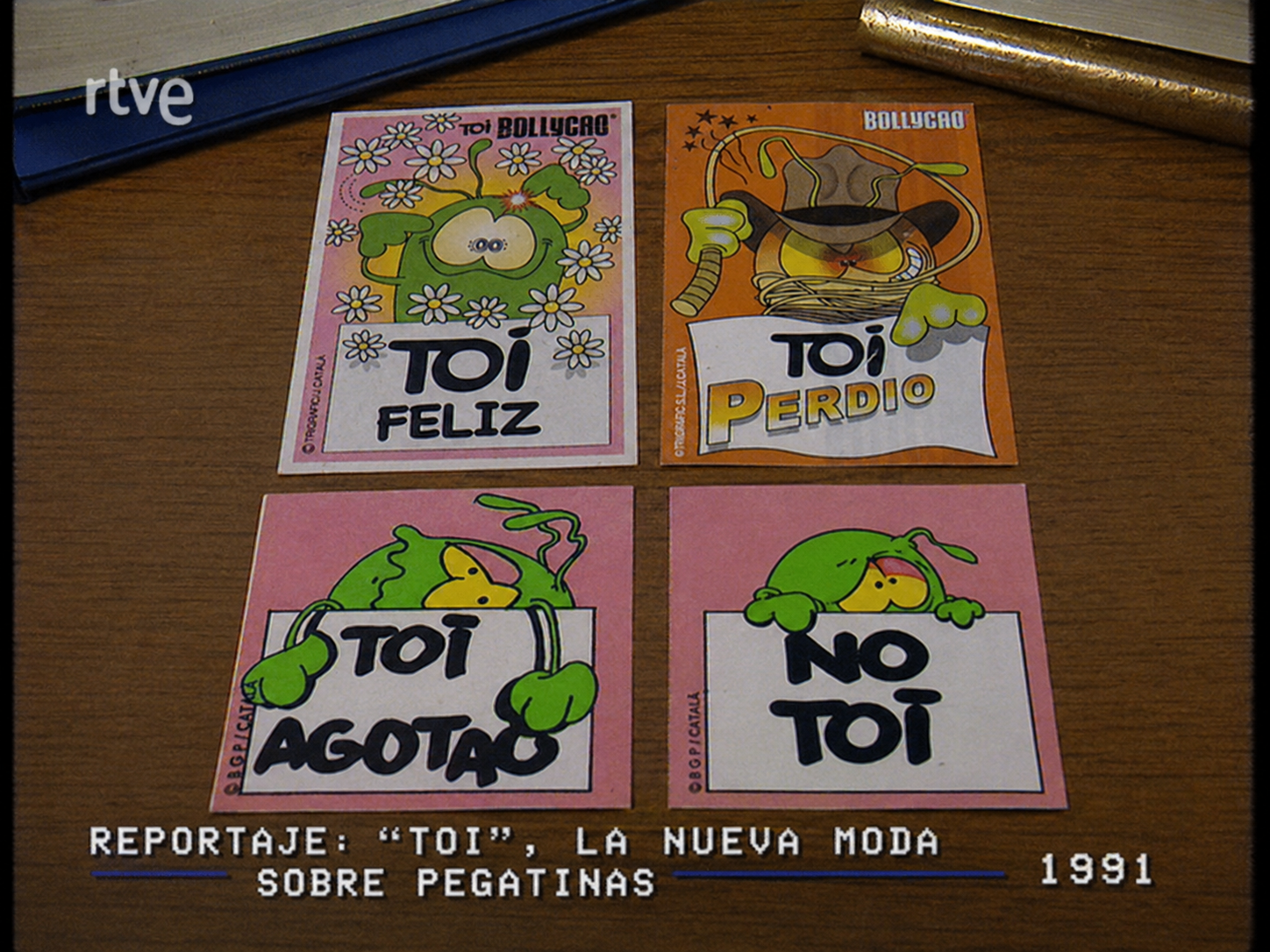 Archivo televisivo con pegatinas Toi de 1991